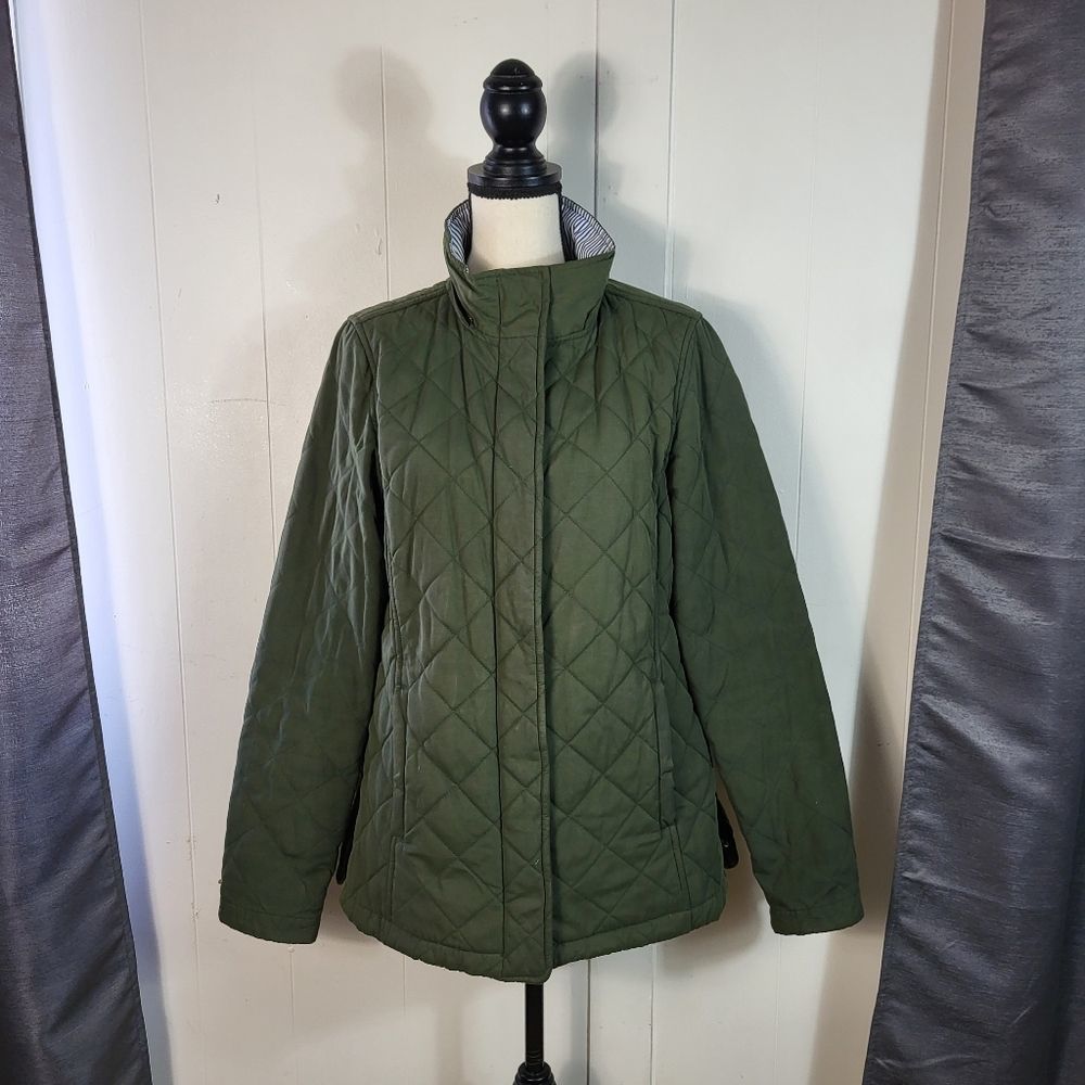 VINEYARD VINES Olive Green Quilted Heavy Outdoor Jacket Size Medium - Picture 1 of 3